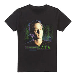 Star Trek Mens Data T-Shirt - XL, Black