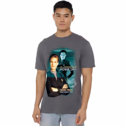 Star Trek Mens Jadzia Dax T-Shirt - XXL, Charcoal