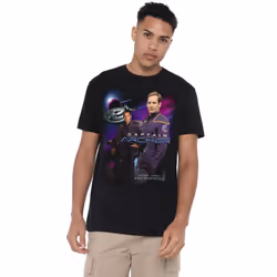 Star Trek Mens Captain Archer T-Shirt - XL, Black