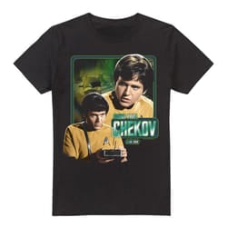 Star Trek Mens Chekov T-Shirt - XL, Black
