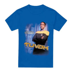 Star Trek Mens Tuvok T-Shirt - M, Royal Blue