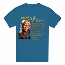 Star Trek Mens Quarks Rules T-Shirt - XL, Slate