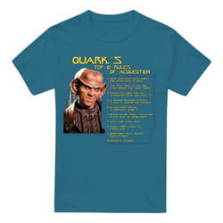 Star Trek Mens Quarks Rules T-Shirt - XL, Slate