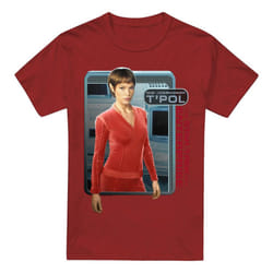 Star Trek Mens T'Pol T-Shirt - L, Cardinal