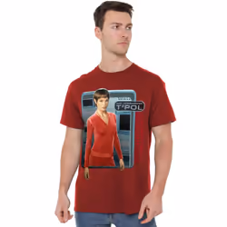 Star Trek Mens T'Pol T-Shirt - XXL, Cardinal