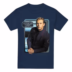 Star Trek Mens Trip Tucker T-Shirt - XL, Navy