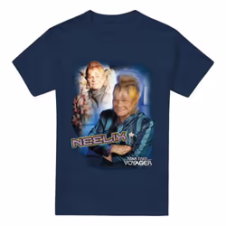Star Trek Mens Neelix T-Shirt - L, Navy