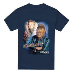 Star Trek Mens Neelix T-Shirt - L, Navy