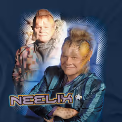 Star Trek Mens Neelix T-Shirt - 4XL, Navy