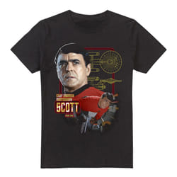 Star Trek Mens Chief Engineer Scott T-Shirt - 4XL, Black