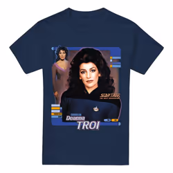 Star Trek Mens Deanna Troi T-Shirt - 4XL, Navy