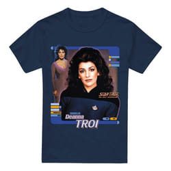 Star Trek Mens Deanna Troi T-Shirt - 4XL, Navy