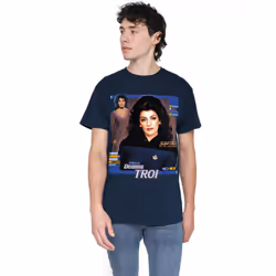Star Trek Mens Deanna Troi T-Shirt - 4XL, Navy