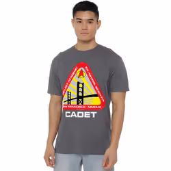 Star Trek Mens Starfleet Cadet T-Shirt - XXL, Charcoal