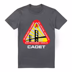 Star Trek Mens Starfleet Cadet T-Shirt - 3XL, Charcoal