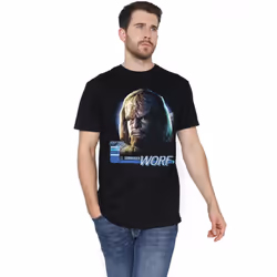 Star Trek Mens The Next Generation Worf T-Shirt - XXL, Black