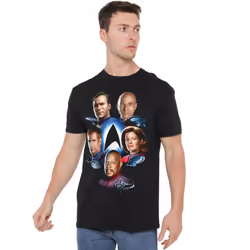 Star Trek Mens Starfleet's Finest T-Shirt - L, Black