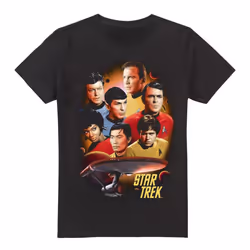 Star Trek Mens Heart of the Enterprise T-Shirt - XL, Black
