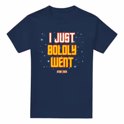 Star Trek Mens Boldly Went T-Shirt - XXL, Navy