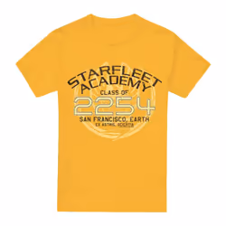 Star Trek Mens Graduation Captain Kirk T-Shirt - 3XL, Gold