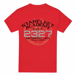 Star Trek Mens Graduation Jean-Luc Picard T-Shirt - XL, Red