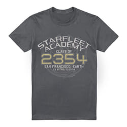 Star Trek Mens Graduation Captain Sisko T-Shirt - M, Charcoal