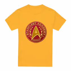 Star Trek Mens Command T-Shirt - S, Gold