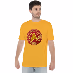 Star Trek Mens Command T-Shirt - S, Gold