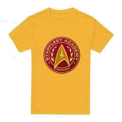 Star Trek Mens Command T-Shirt - XXL, Gold