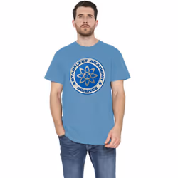 Star Trek Mens Science T-Shirt - S, Carolina Blue