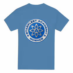 Star Trek Mens Science T-Shirt - L, Carolina Blue