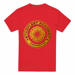 Star Trek Mens Engineering T-Shirt - 4XL, Red