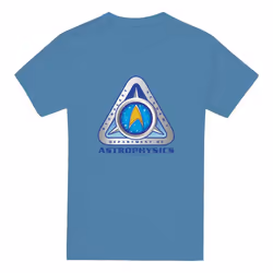Star Trek Mens Astrophysics T-Shirt - XL, Carolina Blue