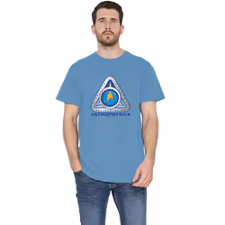 Star Trek Mens Astrophysics T-Shirt - XL, Carolina Blue