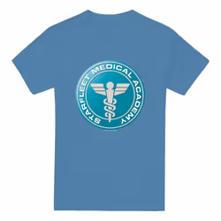 Star Trek Mens Medical T-Shirt - M, Carolina Blue