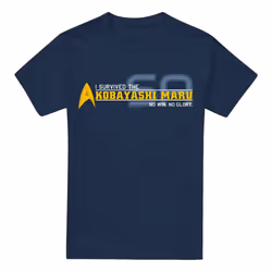 Star Trek Mens I Survived T-Shirt - M, Navy