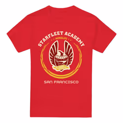 Star Trek Mens Academy Heraldry T-Shirt - 4XL, Red