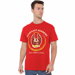 Star Trek Mens Academy Heraldry T-Shirt - 4XL, Red