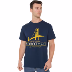 Star Trek Mens Marathon Logo T-Shirt - S, Navy