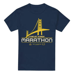 Star Trek Mens Marathon Logo T-Shirt - XXL, Navy
