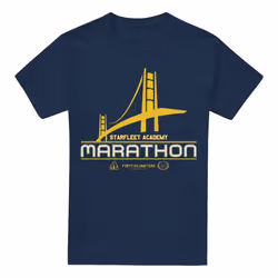 Star Trek Mens Marathon Logo T-Shirt - 5XL, Navy