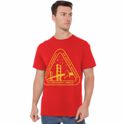Star Trek Mens Gold Academy T-Shirt - S, Red