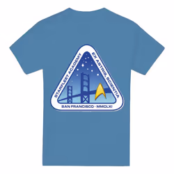 Star Trek Mens Colour Logo T-Shirt - M, Carolina Blue