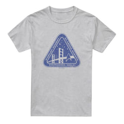 Star Trek Mens Distressed Logo T-Shirt - L, Sport Heather