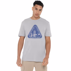 Star Trek Mens Distressed Logo T-Shirt - L, Sport Heather