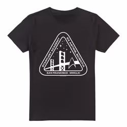 Star Trek Mens White Academy Logo T-Shirt - 3XL, Black