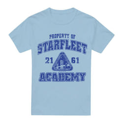 Star Trek Mens Old School T-Shirt - XL, Light Blue