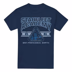 Star Trek Mens Starfleet Academy Earth T-Shirt - 5XL, Navy