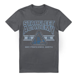 Star Trek Mens Starfleet Academy Earth T-Shirt - XXL, Charcoal
