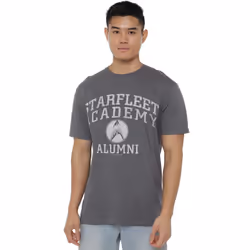 Star Trek Mens Alumni T-Shirt - M, Charcoal